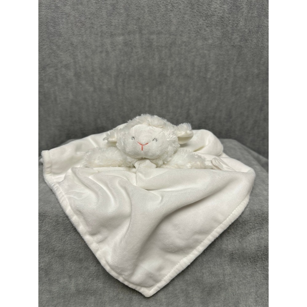 White Lamb Sheep Carters Just One You Plush Baby Security Blanket Lovey Soft Toy